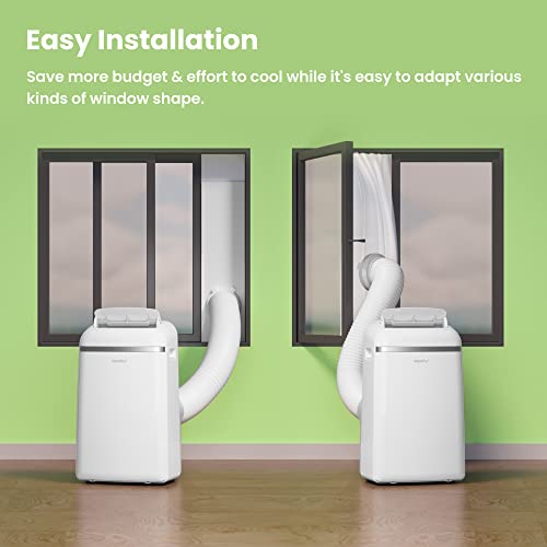Comfee Mobiles Klimagerät 10000BTU, 3-in-1 mobile Klimaanlage mit Abluftschlauch, Kühlen und Entfeuchten und Ventilieren, 10000 BTU, 2,9kW, für Räume ca. 80 m³(32 ㎡), EEK A+